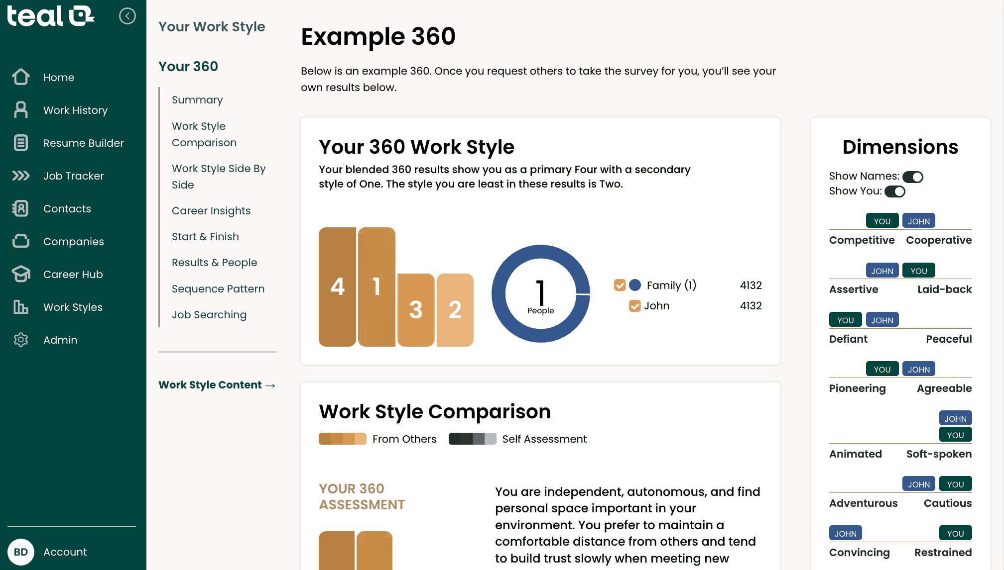 Unlock your tailored career insights with Teal’s Work Style Quiz, a free career personality assessment.