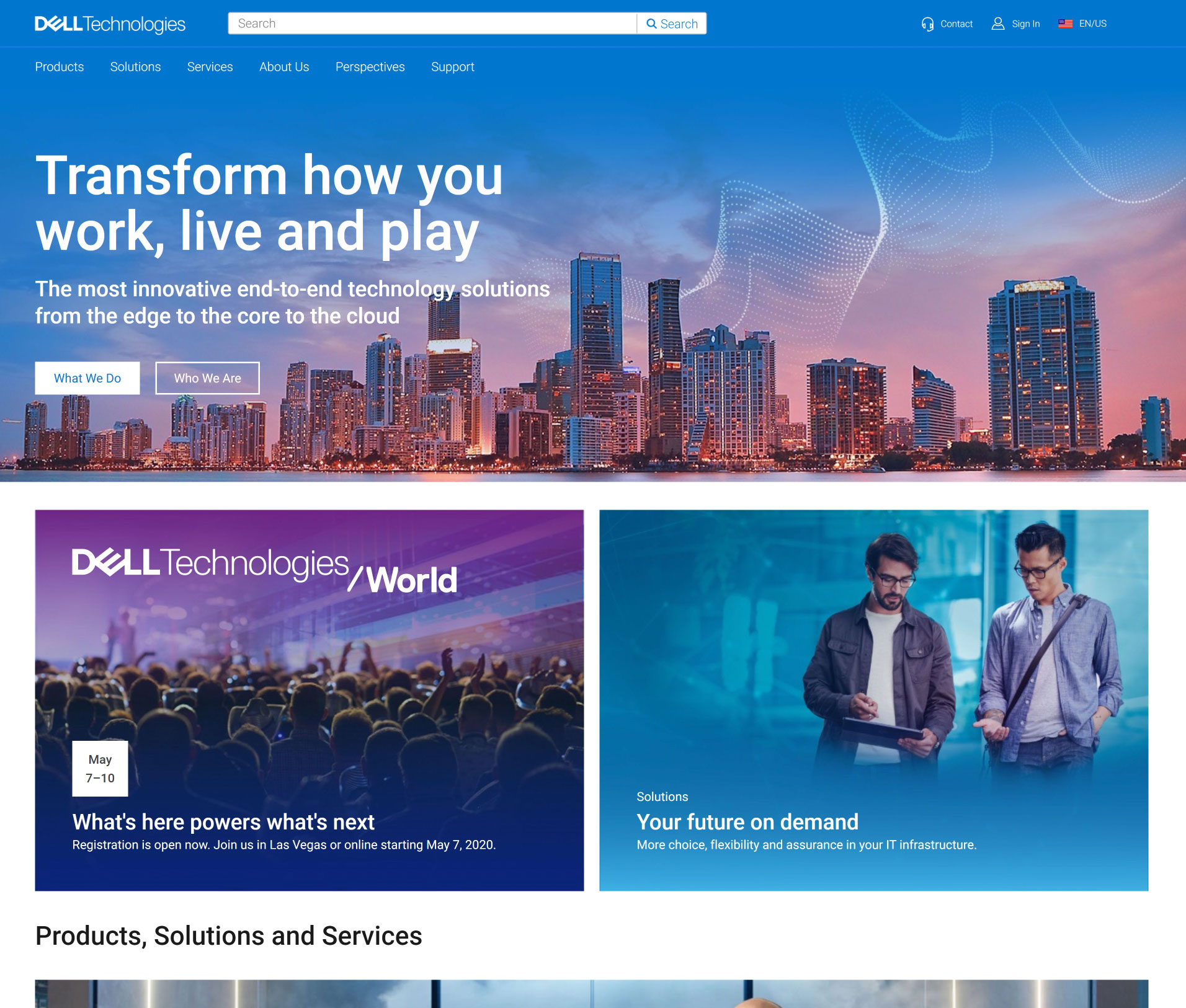 Image link: Dell Technologies Homepage 2019 Thumbnail