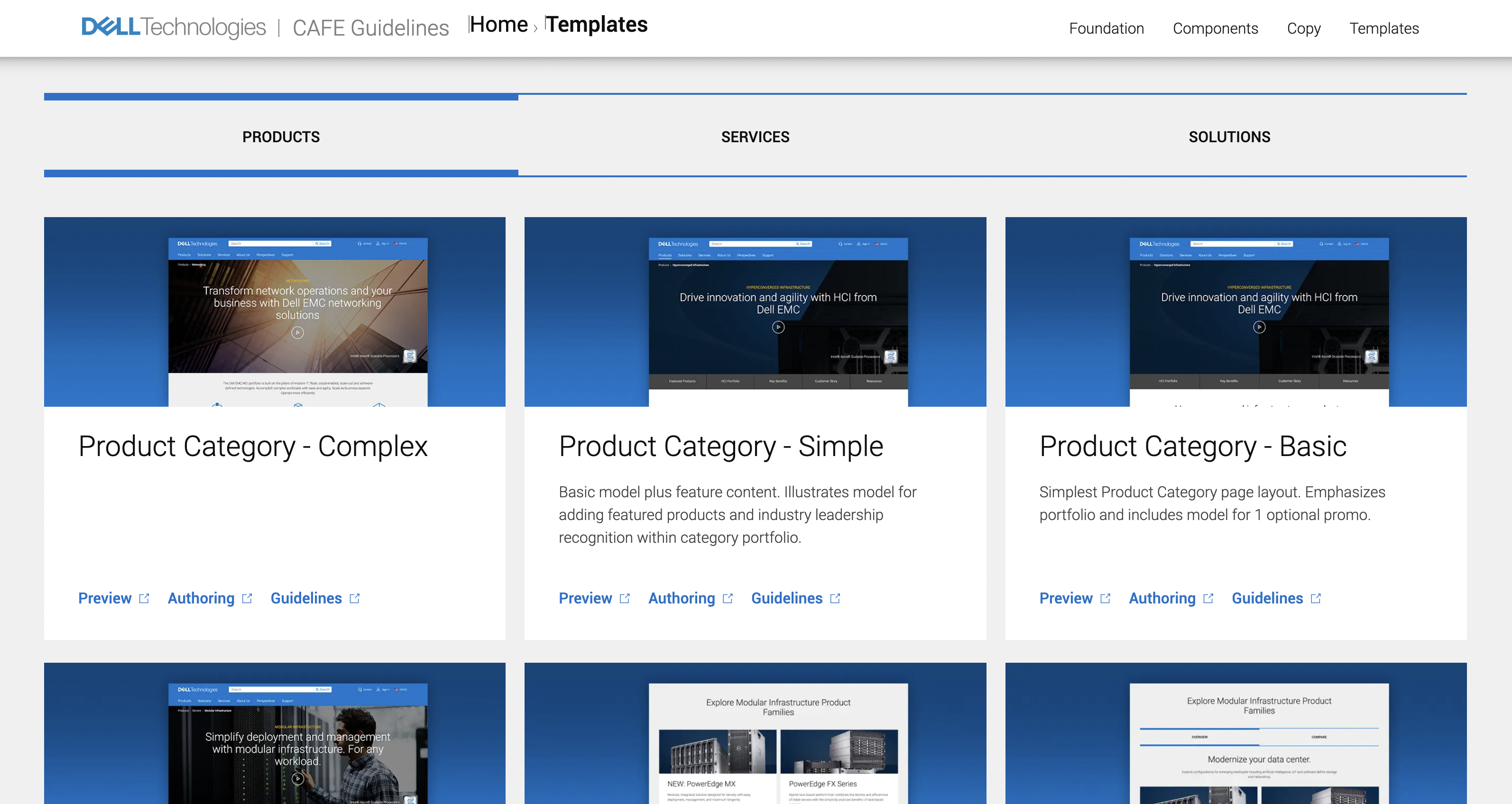 Image link: Product, Solutions, Services Templates
