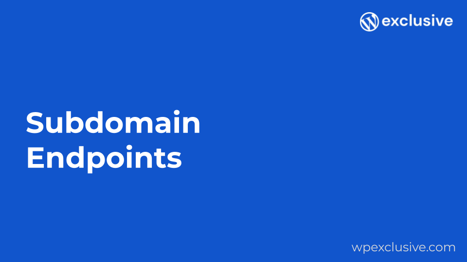 Subdomain Endpoints for AMP