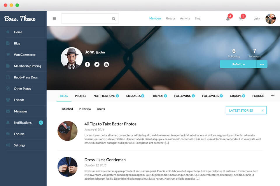 BuddyPress User Blog BuddyPress User Blog