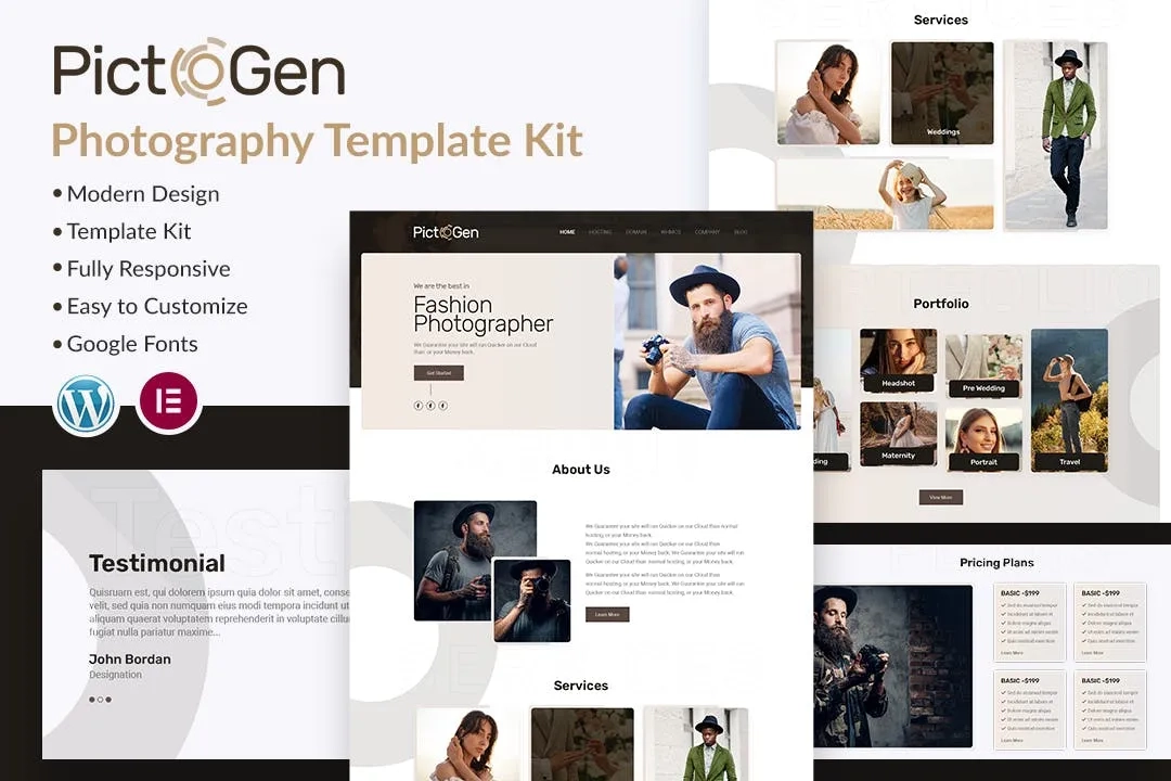 Pictogen – Creative Photography Elementor Template Kit Pictogen – Creative Photography Elementor Template Kit