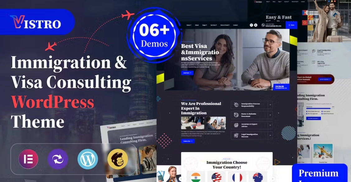 Vistro – Immigration Visa Consulting WordPress Theme Vistro – Immigration Visa Consulting WordPress Theme