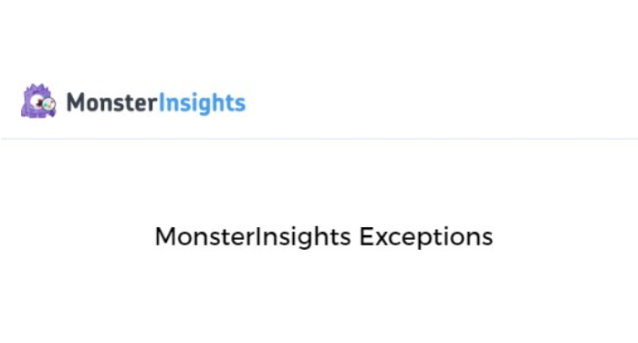 MonsterInsights Exceptions MonsterInsights Exceptions