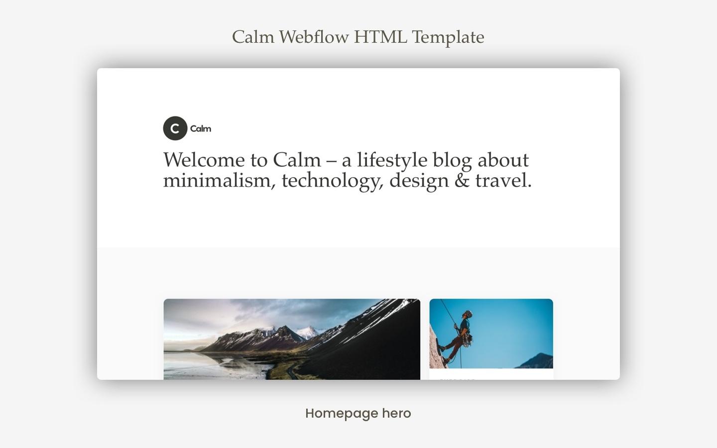 Calm Webflow Template