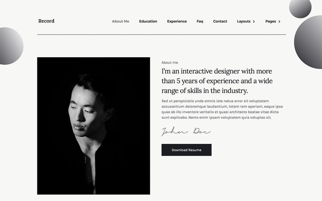 Record Webflow Template