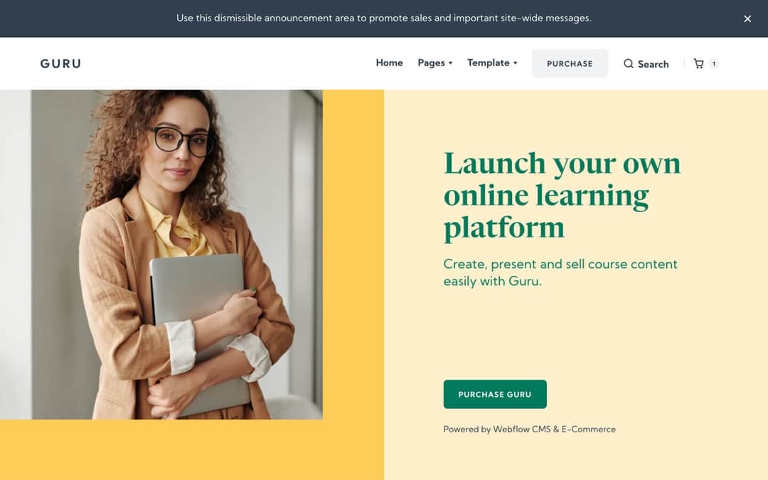 Guru Webflow Template