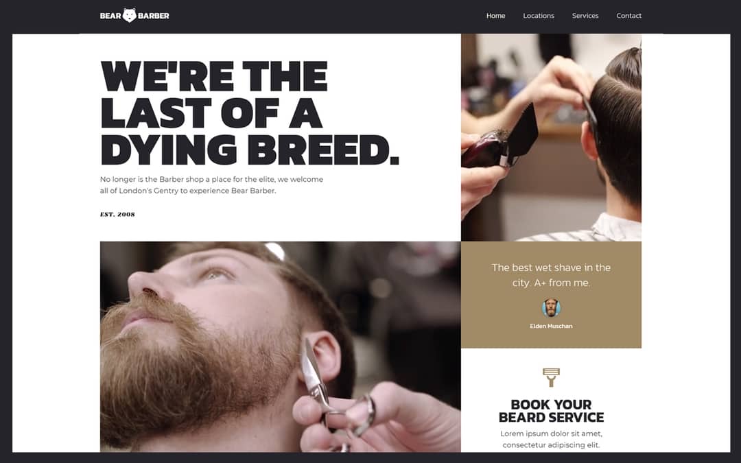 Bear Barber Webflow Template