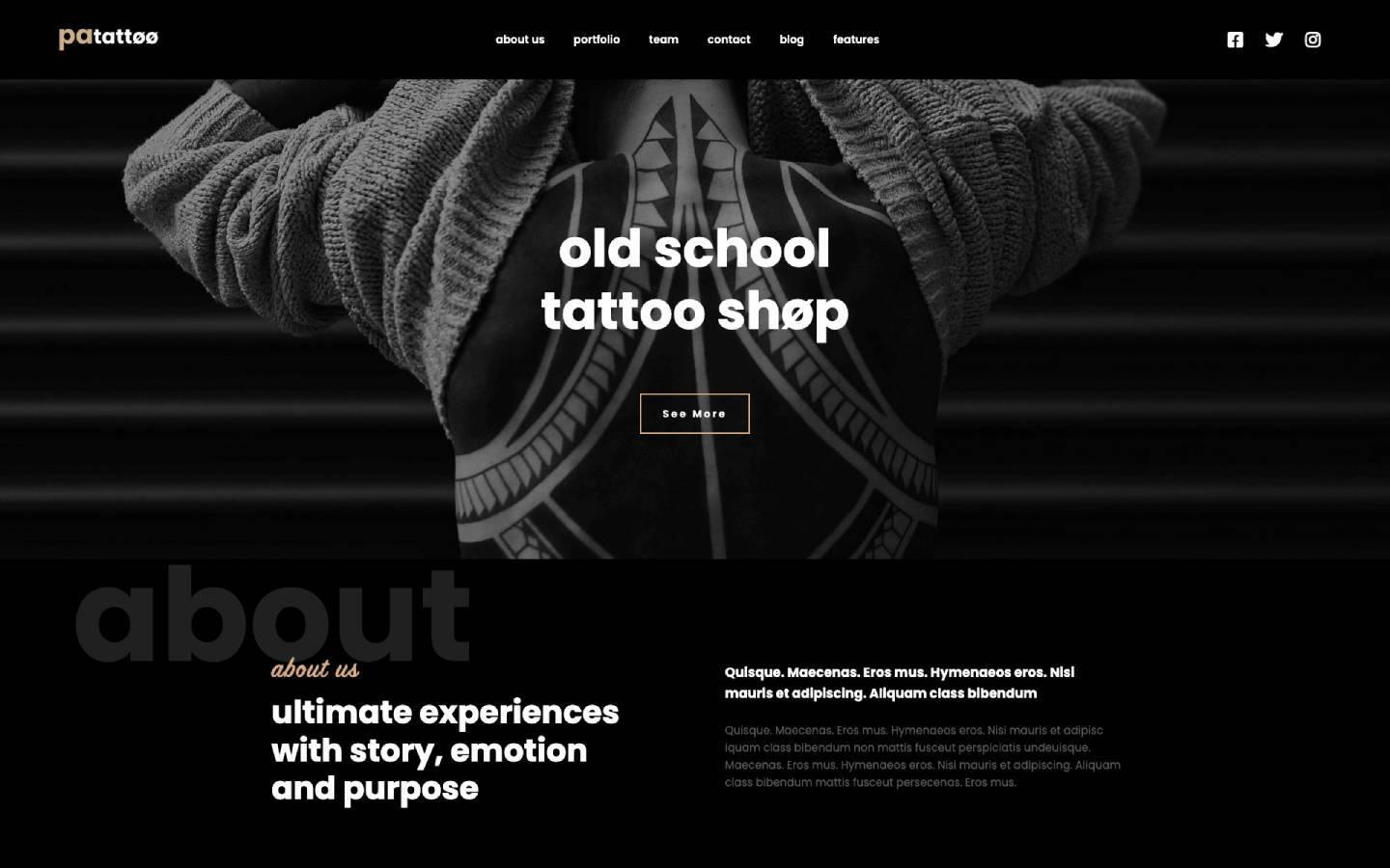 PaTattoo 128 Webflow Template