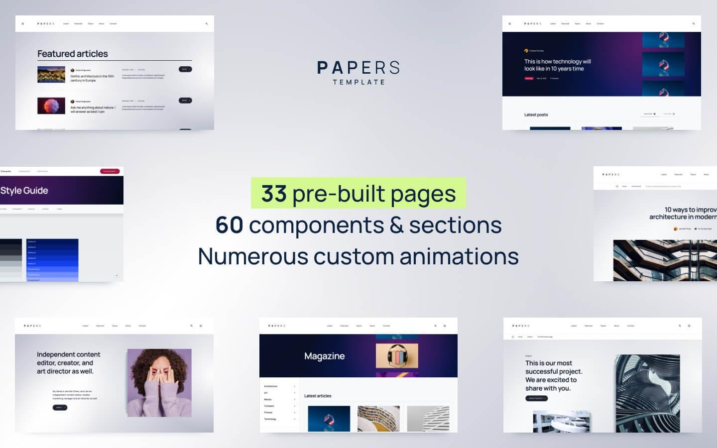 Papers Webflow Template