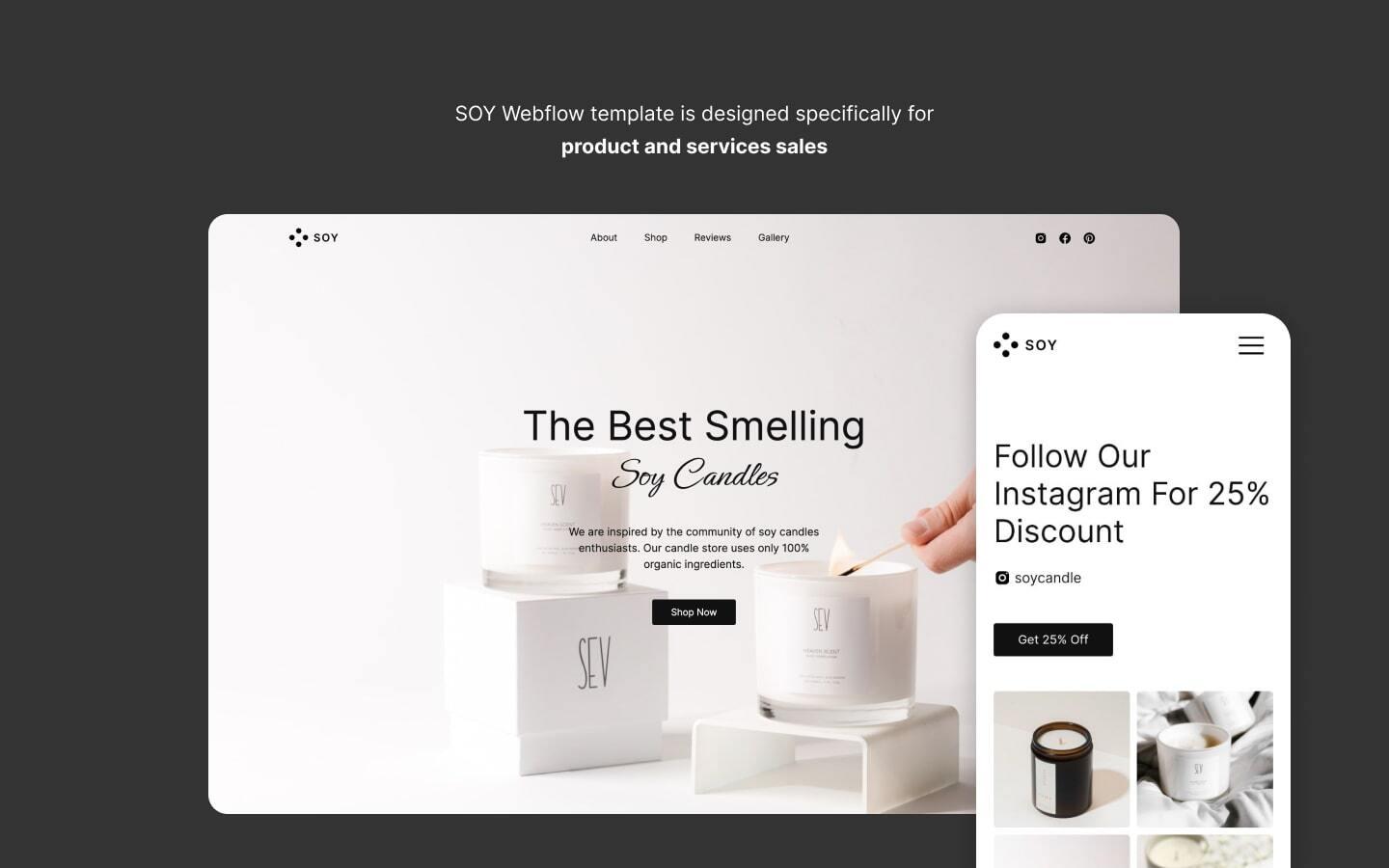Soy Webflow Template