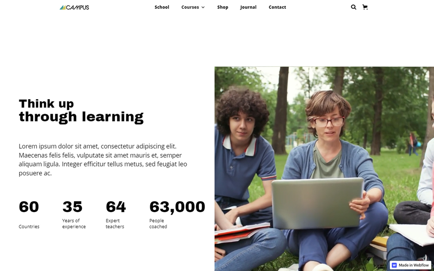 Campus Webflow Template