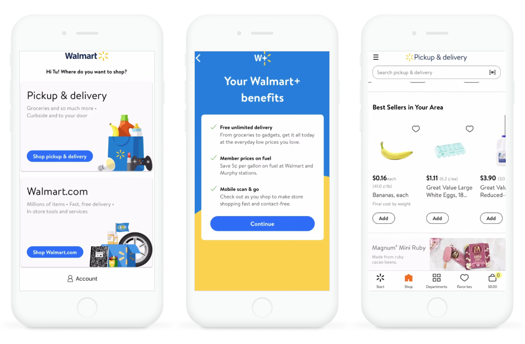 Walmart+ loyalty program application is an integral part of the mobile application.