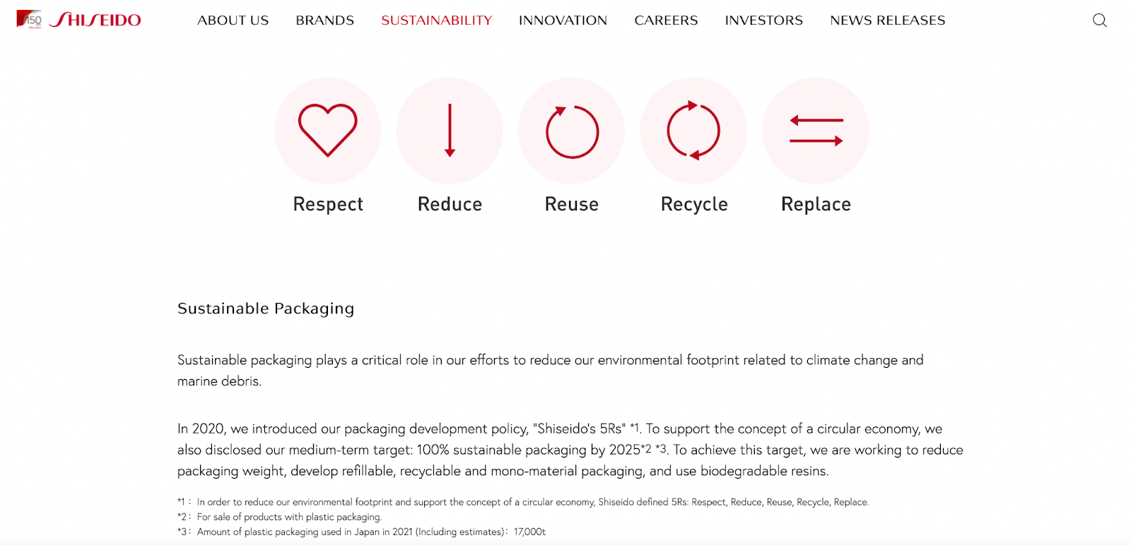 In recent years, Shiseido has committed to being more environmentally friendly, by introducing sustainable packaging.