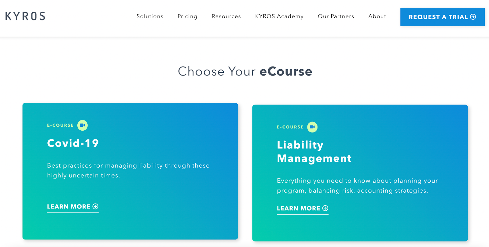 KYROS Academy courses.