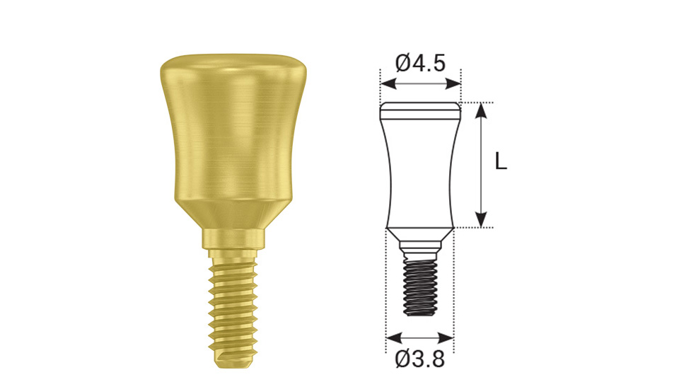 10x Standard Concave Titanium Healing Cap Dental Prosthetics Int Hex 2.42mm