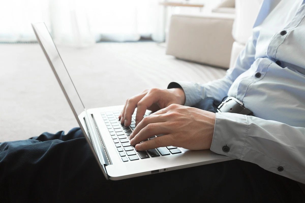 man using computer