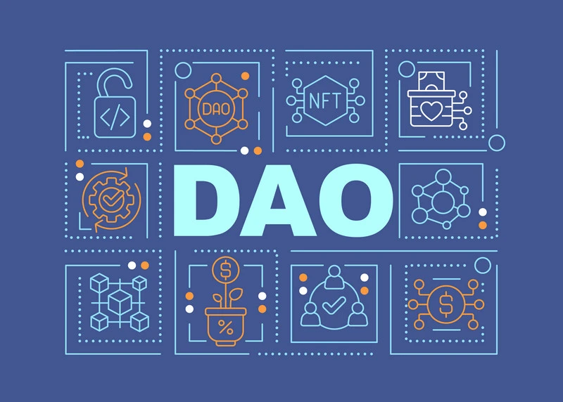 DAO concept with illustrations