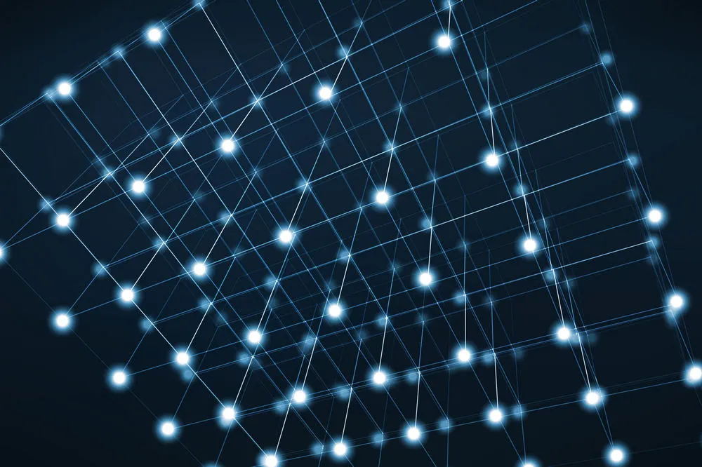 vector image of a decentralized organization concept