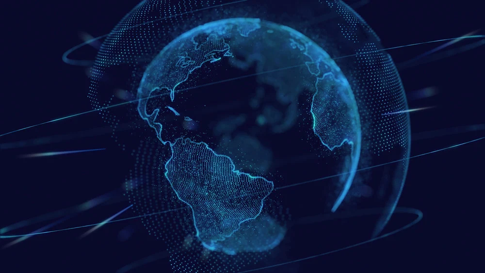 concept of digital planet earth 3D
