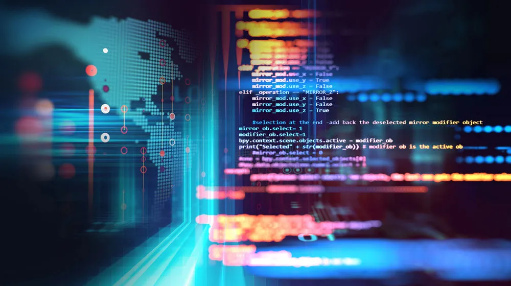 Big data futuristic visualization