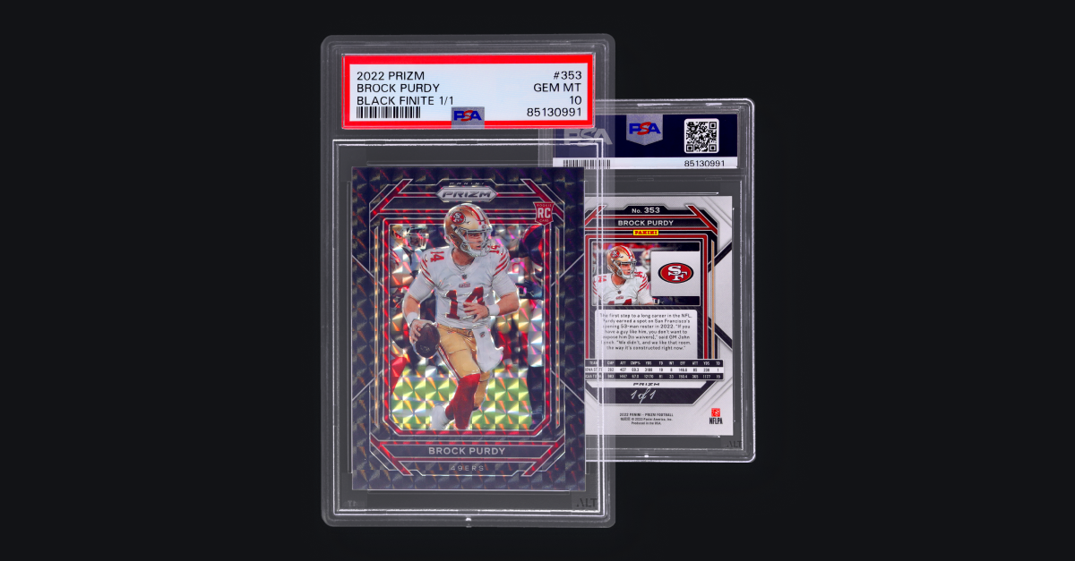 The Brock Purdy Black Finite Prizm 1/1 - Now LIve!