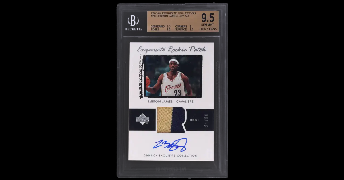 2003 UD Exquisite RPA LeBron James Live Now