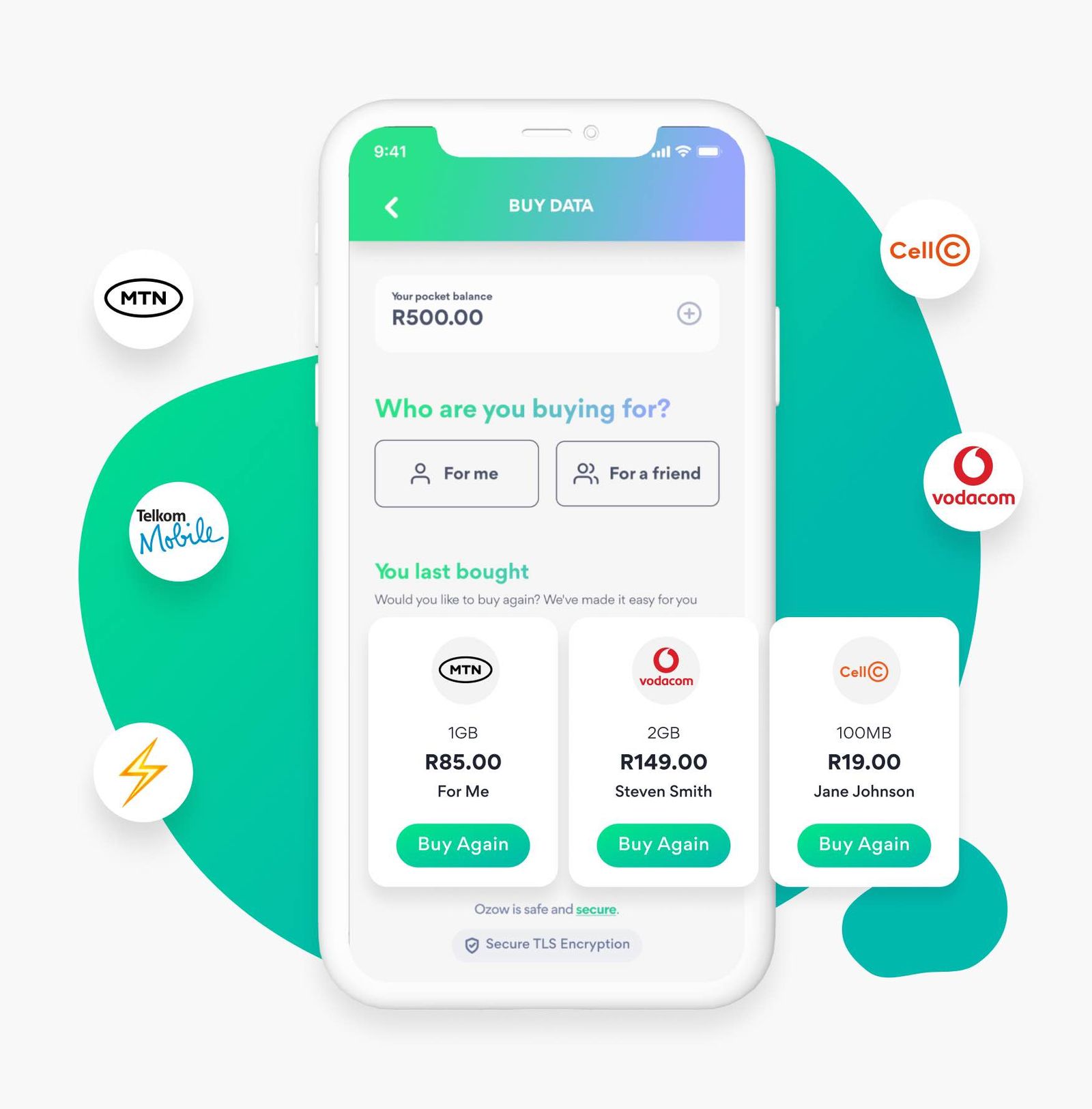 P2P Payments Buy Airtime, Data, Electricity Ozow.ME
