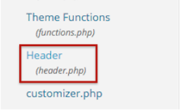 Wordpress Theme Header