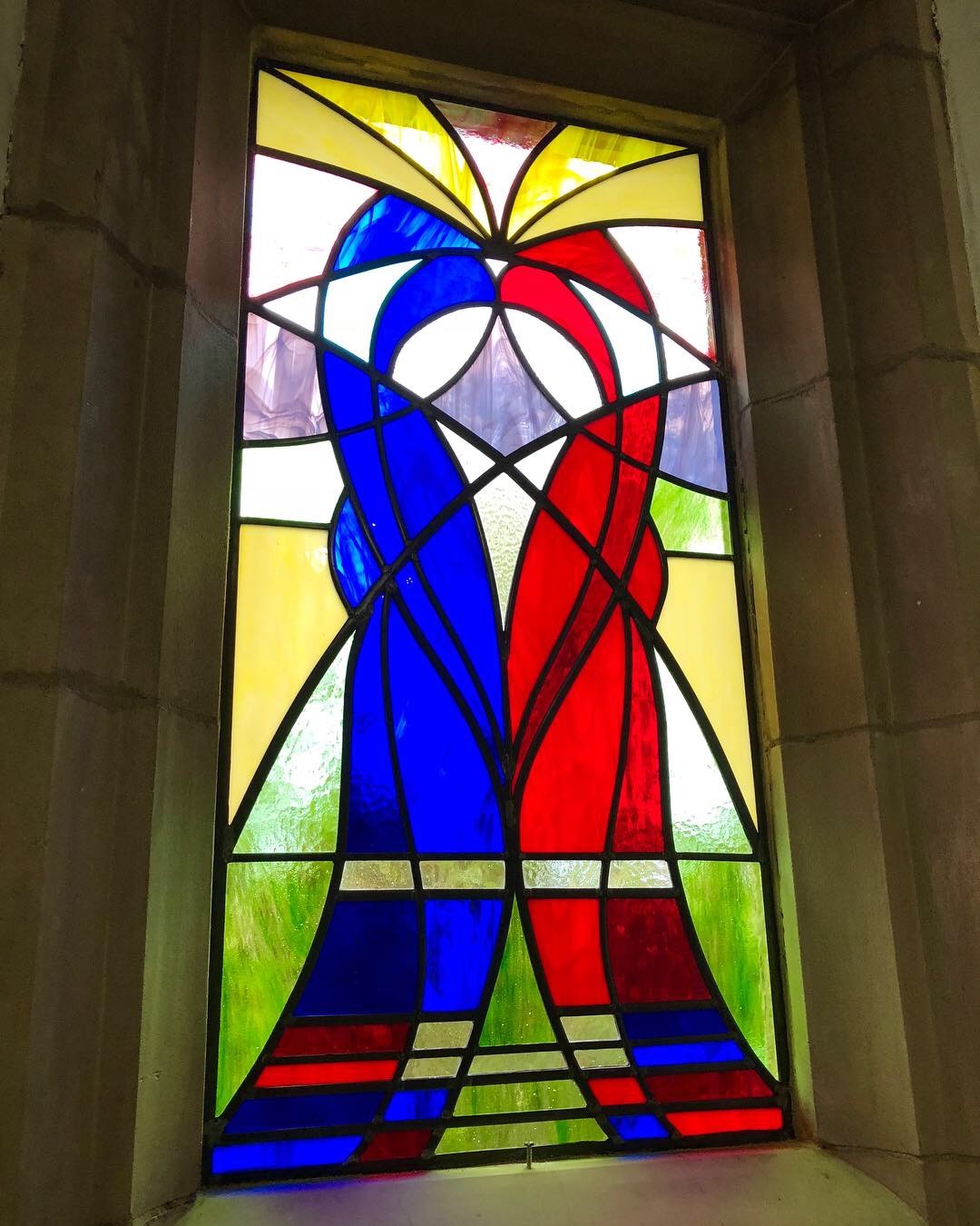 Bespoke Church Stained Glass Window for the Holy Family Catholic Church