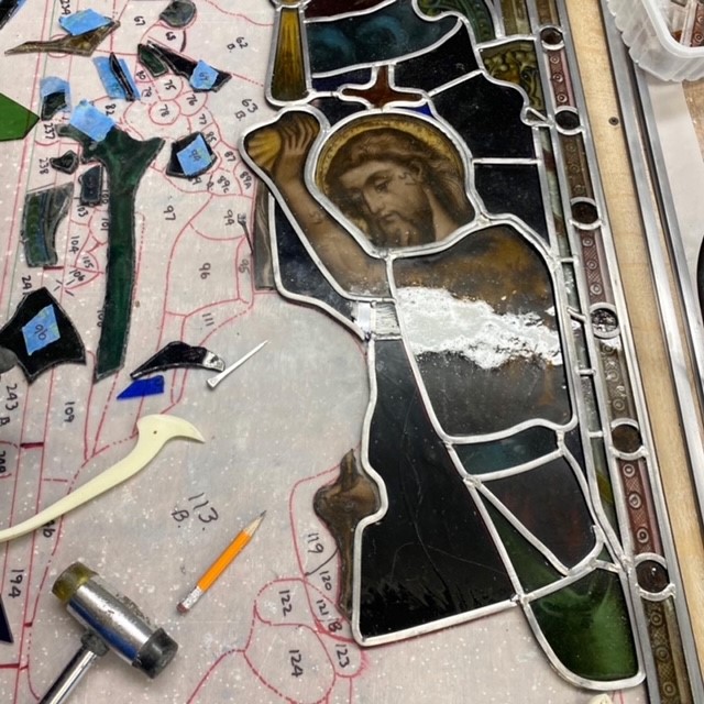 Repairing Stained Glass Windows For The Holy Rood ChurchManor House