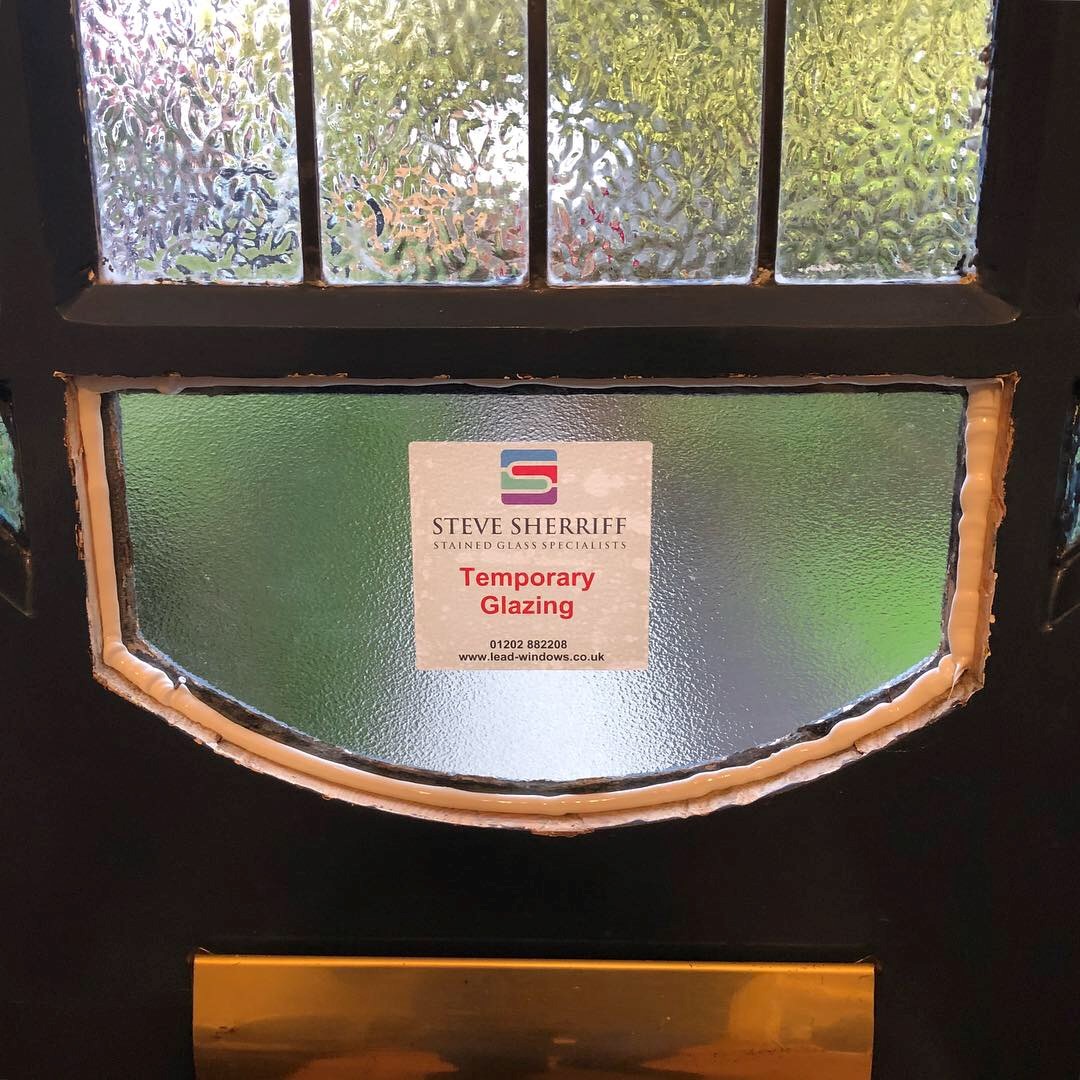 Stained Glass Door Panels Repair in Dovercourt Road, LondonManor House Leaded Light Repairs