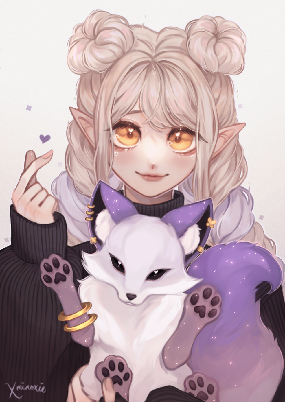 Nia With Fox - Art by Xmiaoxie (https://www.instagram.com/xmiaoxie/)