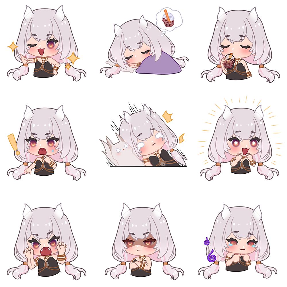 9 Genshin Impact inspired  Stickers by Nia Yume