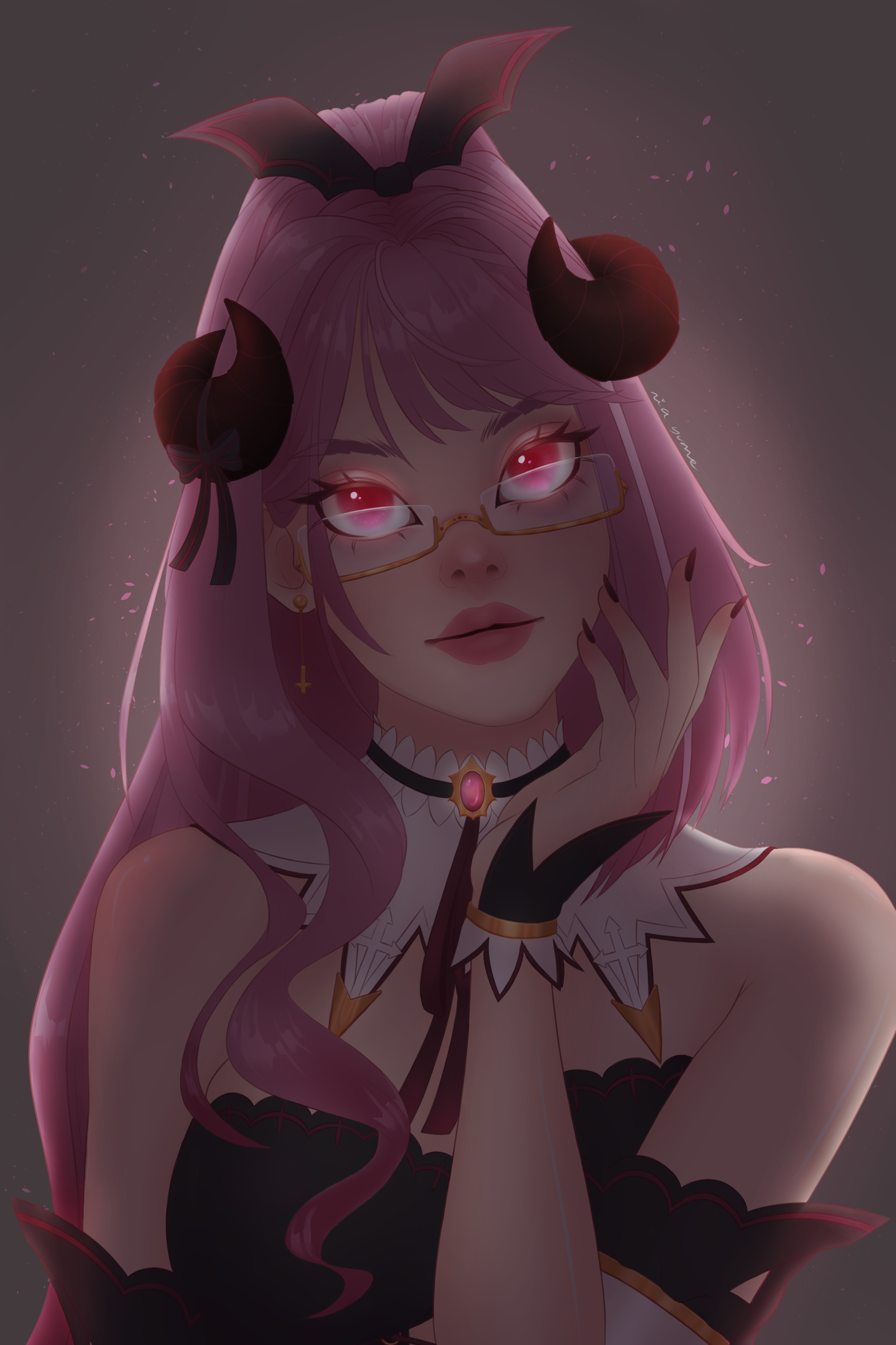 A Portrait of Kuromiya Lucien by Nia Yume.