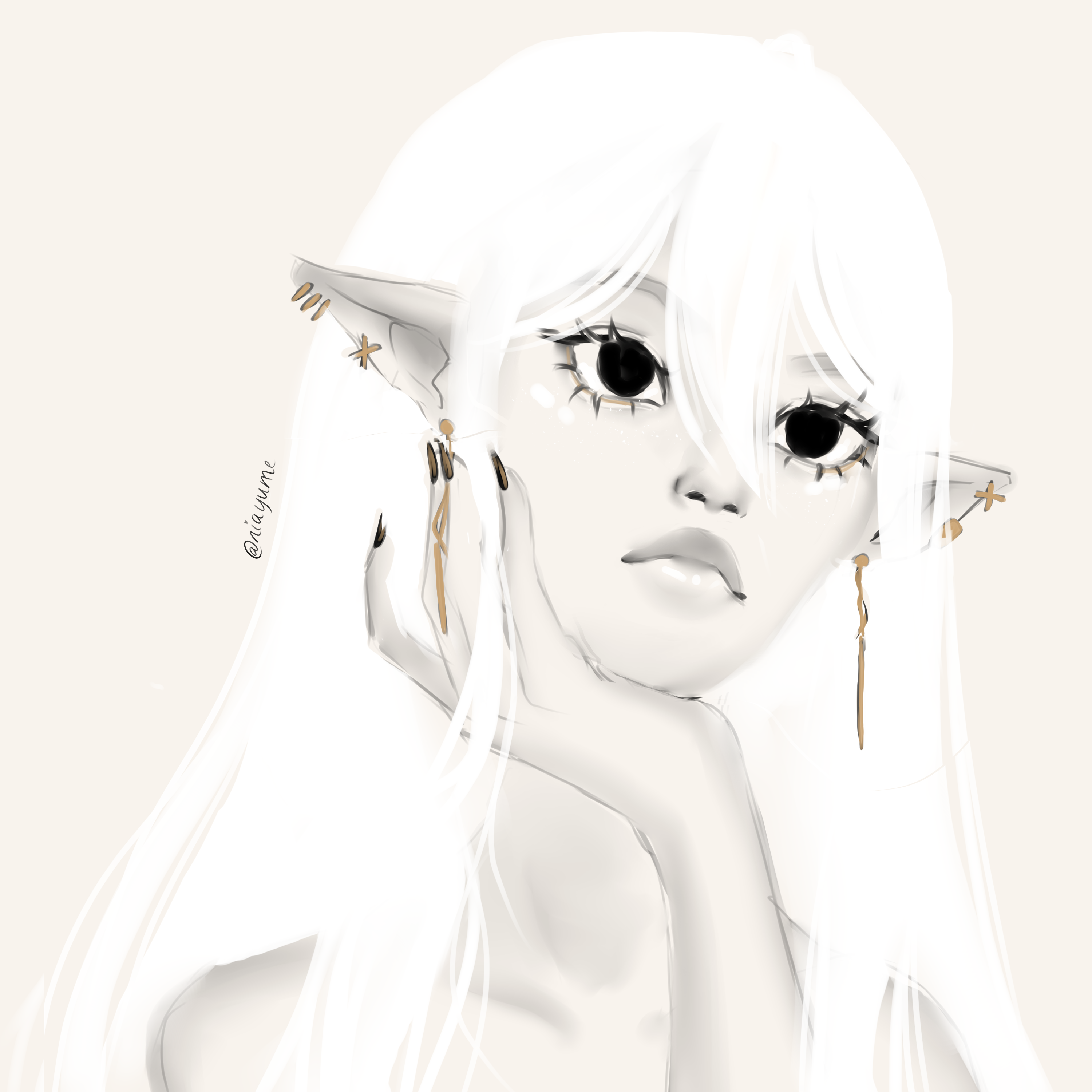 A Painterly Portrait test of Nia Yume.
