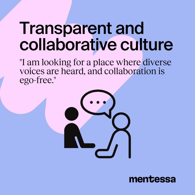Transparent and collaborative culture