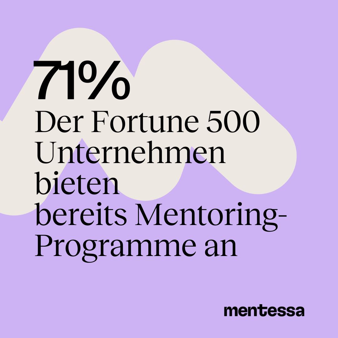 71% Der Fortune 500 Unternehmen bieten bereits Mentoring-Programme an