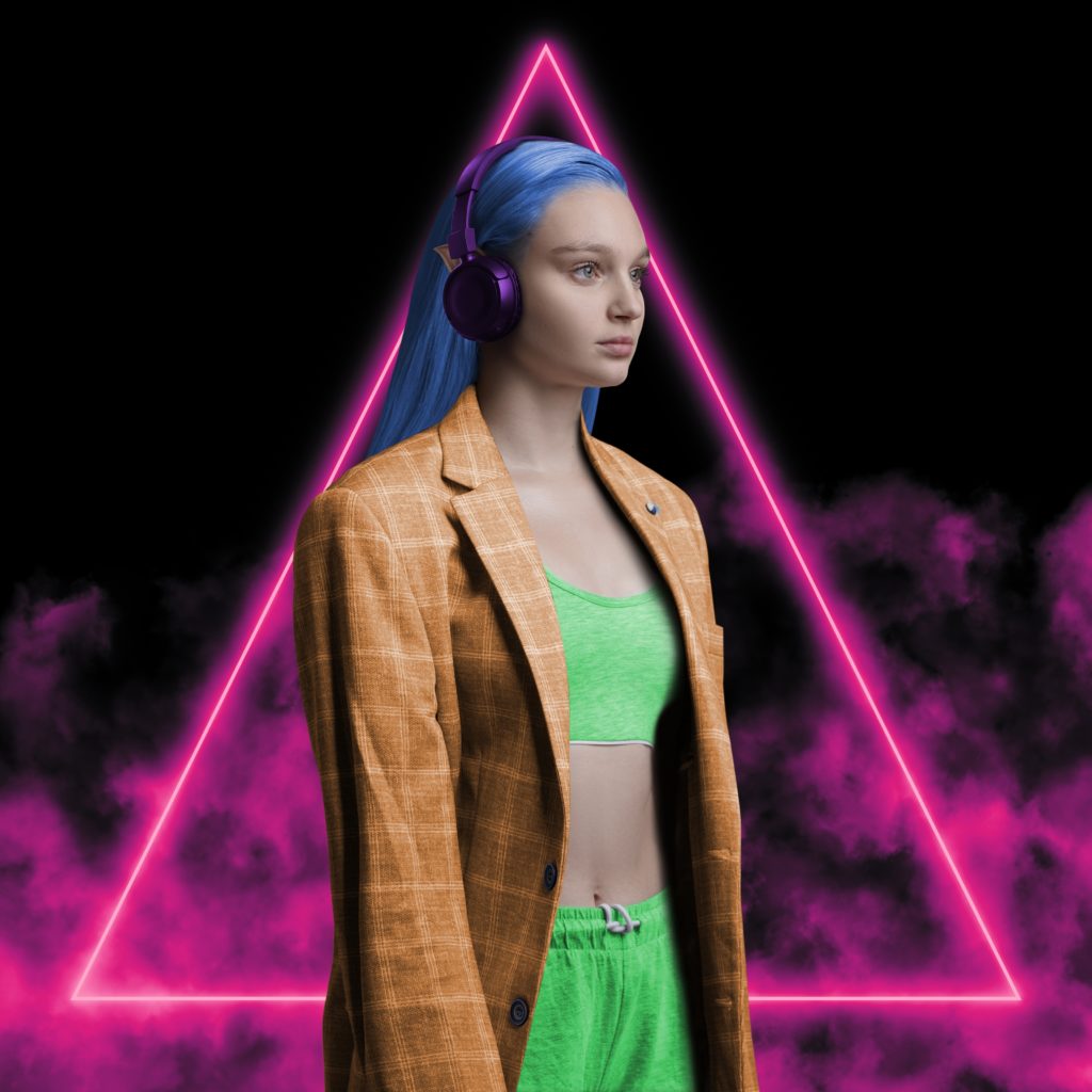 A woman avatar linked to an NFT