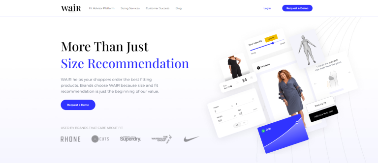 WAIR, a modern eCommerce tools used for apparel sizing