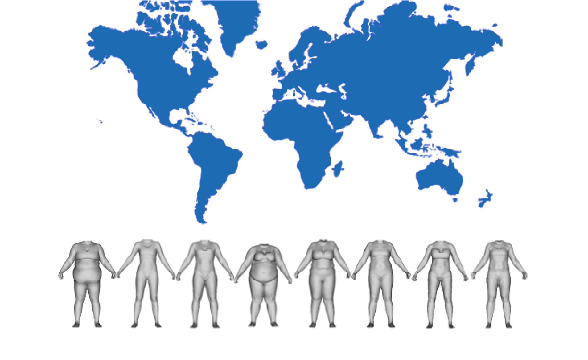 Avatars from across the globe holding hands