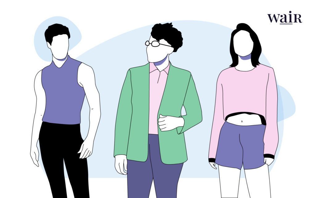People wearing gender-neutral apparel
