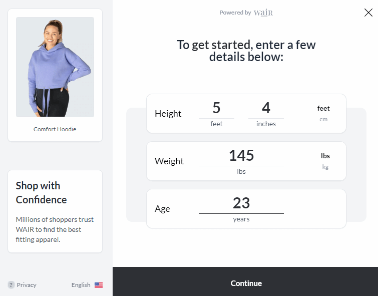 WAIR sizing solution in action
