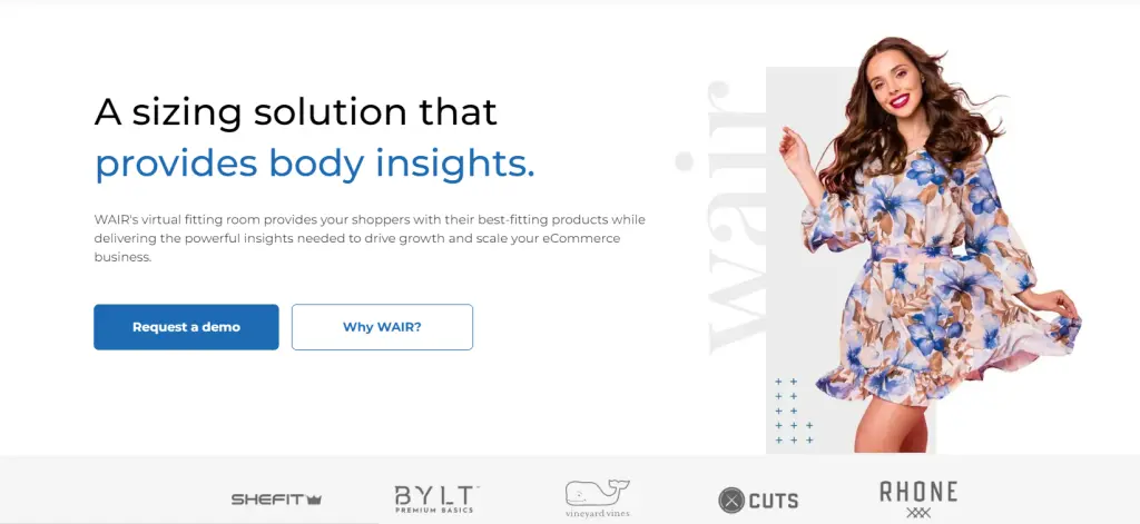 WAIR ecommerce sizing solution