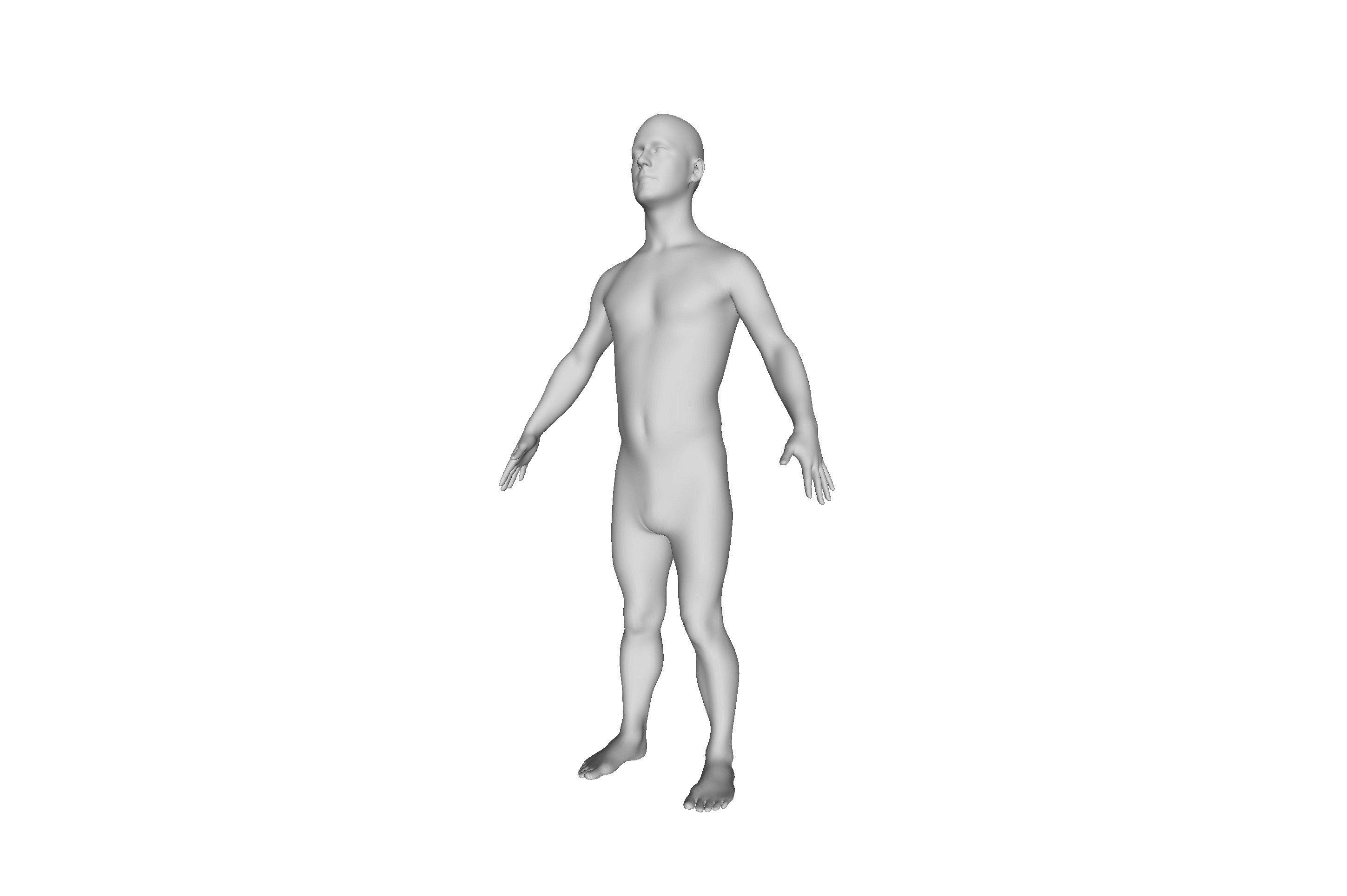 A 3D avatar used to represent a short and thin male