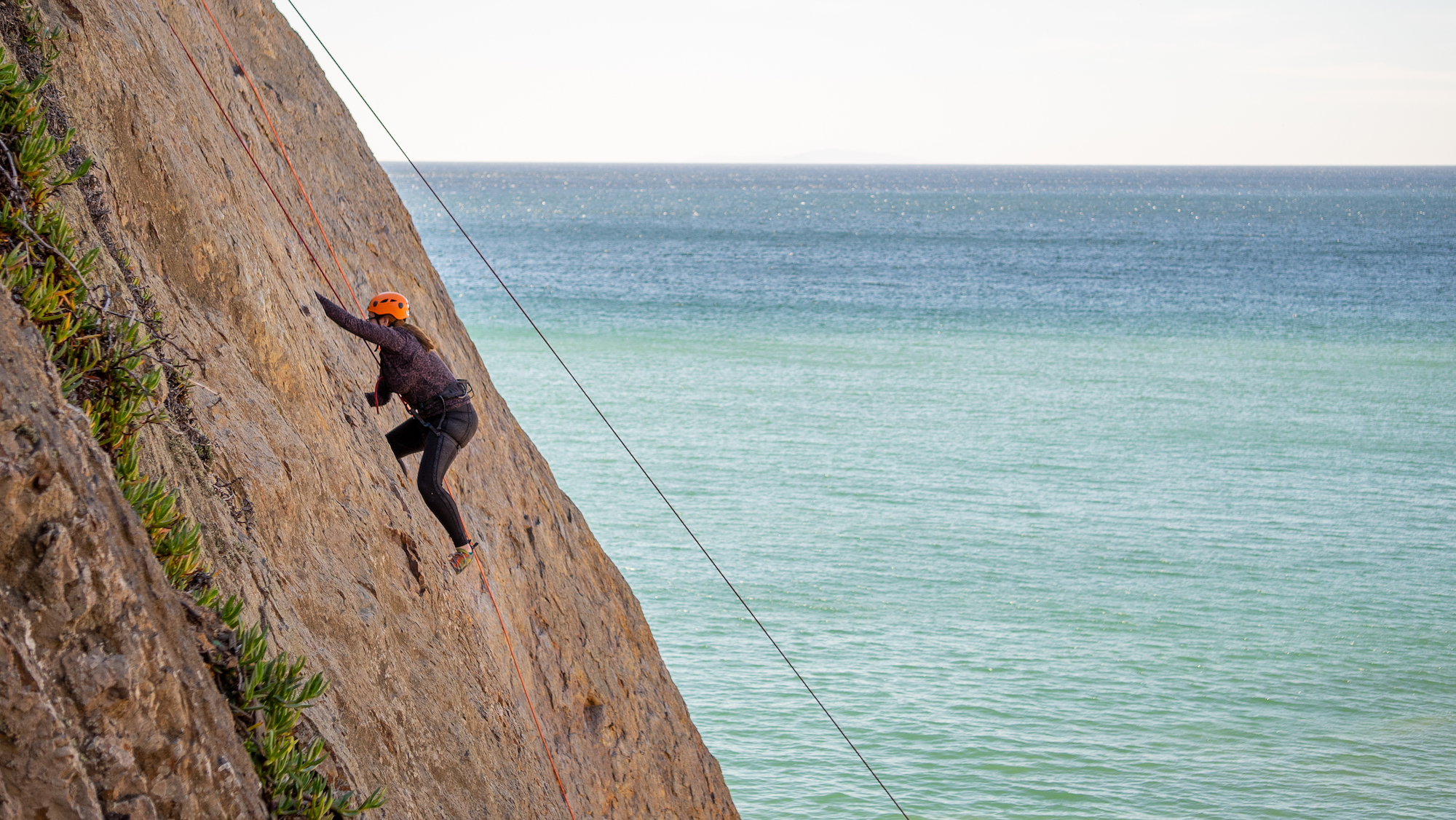 Climber at Point Dume Malibu