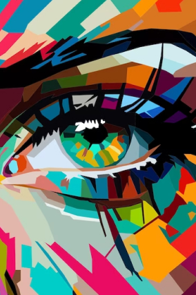 this is an illustration of a lady's eye.