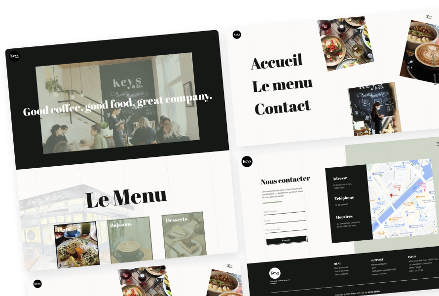 Création du premier site web Keys & Co