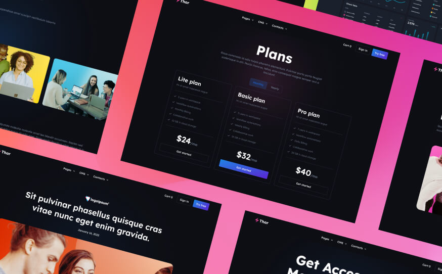Thor Website SaaS HTML Template