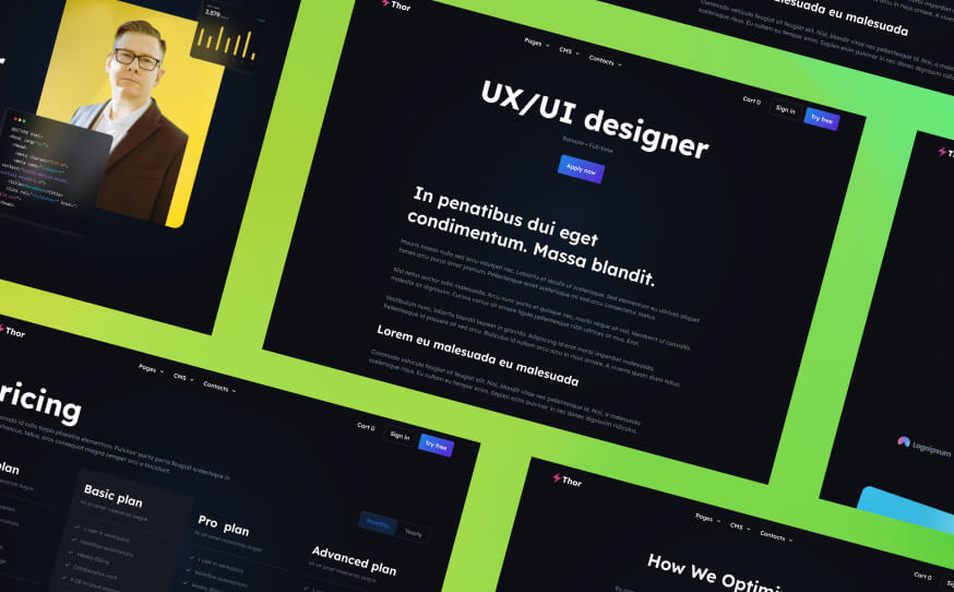 Thor Website SaaS HTML Template